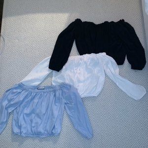 Bundle of 3 Brandy Melville off the Shoulder Tops